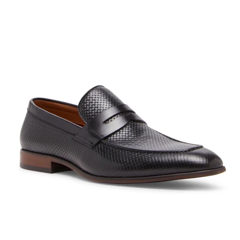 Madden Jamone Black Leather Loafer